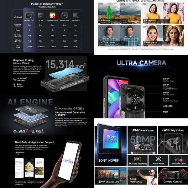 Ulefone Armor 28 Ultra Rugged Phone, 16GB+1TB, Night Vision, 10600mAh, 6.67 inch Android 14 MediaTek Dimensity 9300+ Octa Core, Network: 5G, NFC, Armor 28 Ultra
