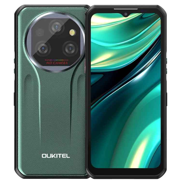 Oukitel WP39 5G Rugged Phone, 6GB+256GB, , Fingerprint Identification, 6.6 inch MediaTek Dimensity 6100+ Octa Core, NFC, OTG, Network: 5G (Green)