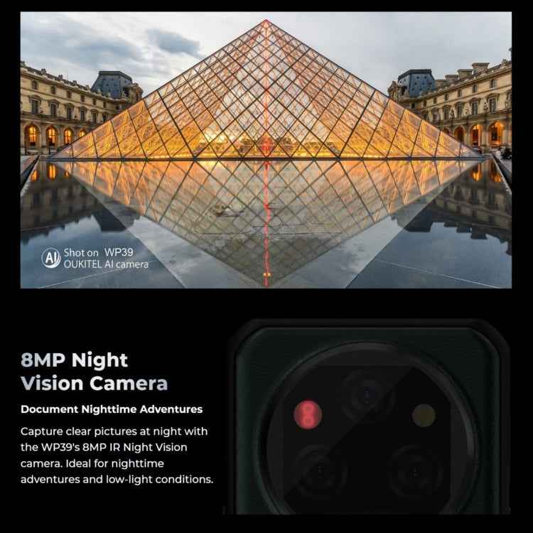 Oukitel WP39 5G Rugged Phone, 6GB+256GB, , Fingerprint Identification, 6.6 inch MediaTek Dimensity 6100+ Octa Core, NFC, OTG, Network: 5G (Green)