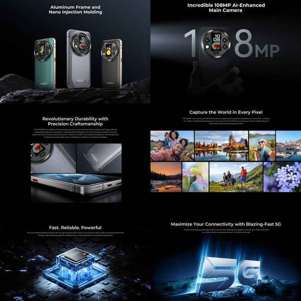 Oukitel WP200 Pro 5G Rugged Phone, 24GB+1TB, Screen Fingerprint, 6.7 inch Android 15.0 MTK Dimensity 8200 Octa-Core, NFC, OTG, Network: 5G