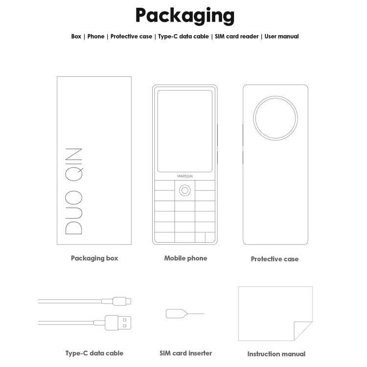 DUOQIN F25 Elder Keypad Smart Phone, 6GB+128GB, 3.54 inch Android 14 MTK8786 Octa-Core, Network: 4G