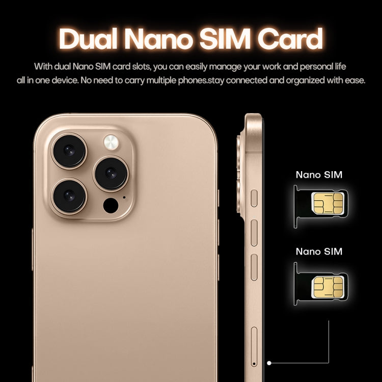 i16 Pro Max / A08A, 3GB+64GB, 6.73 inch Screen, Face Identification, Android 8.1 MTK6753 Octa Core, Network: 4G, Dual SIM, EU Plug