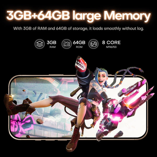 i16 Pro Max / A08A, 3GB+64GB, 6.73 inch Screen, Face Identification, Android 8.1 MTK6753 Octa Core, Network: 4G, Dual SIM, EU Plug