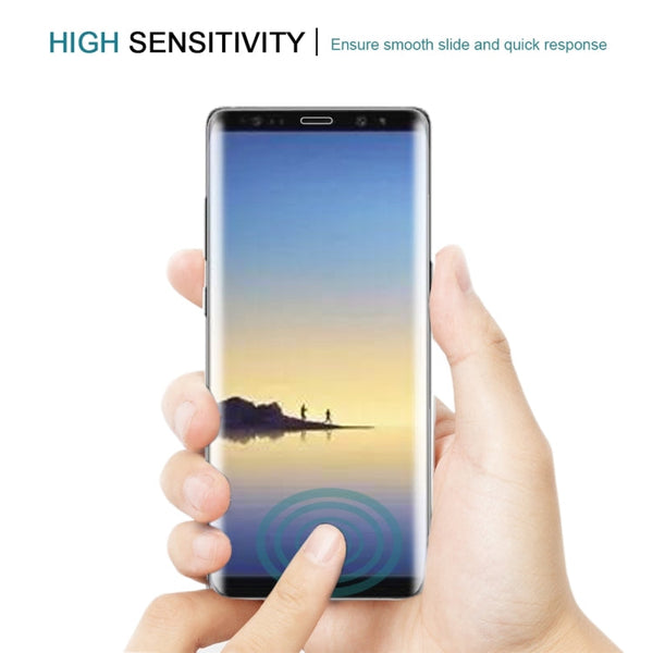 For Galaxy Note 8 0.3mm 9H Surface Hardness 3D Curved Silk-screen Full Screen Tempered Glass Screen Protector