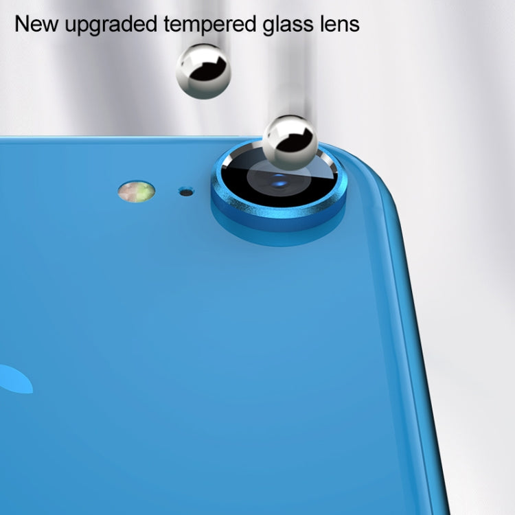 For iPhone XR Titanium Alloy Metal Camera Lens Protector Tempered Glass Film