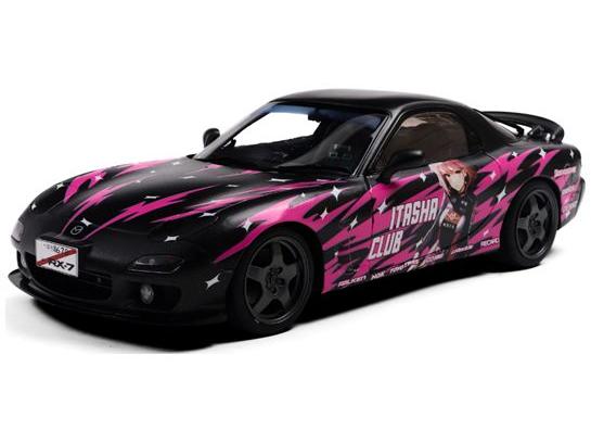 Mazda RX7 FD3RS Solido Works 1999 Itasha Club Pink 1:18 Scale Solido Diecast Model