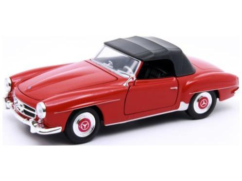Mercedes-Benz 190 SL (W121) 1955 Closed Top Red/Black 1:24 Scale Welly Diecast Model