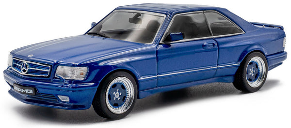 Mercedes-Benz 560 SEC AMG Widebody 1990 Linarite Blue Pearl 1:43 Scale Solido Diecast Model