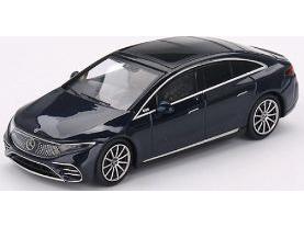 Mercedes-Benz EQS 580 4MATIC Nautical Blue Metallic (RHD) 1:64 Scale MINI GT Diecast Model