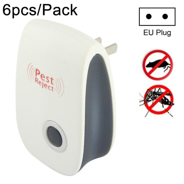 6 in 1 Ultrasonic Electronic Cockroach Mosquito Pest Reject Repeller, US Plug, 6pcs/Pack Ultrasonic Repeller UK Plug, 6pcs/Pack Ultrasonic Repeller AU Plug, 6pcs/Pack Ultrasonic Repeller US Plug, 6pcs/Pack Ultrasonic Repeller EU Plug