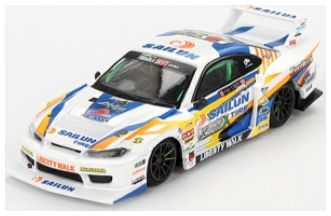 Nissan LB-SUPER Silhouette S15 Silvia #555 2023 Formula Drift Japan (RHD) Blister 1:64 Scale MINI GT Diecast Model