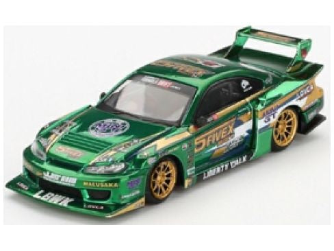 Nissan LB Super Silhouette S15 Silvia LBWK 2024 Fausto Racing 1:64 Scale MINI GT Model Car