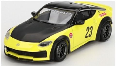 Nissan Z LB Nation Works Ikazuchi Yellow (RHD) 1:64 Scale MINI GT Diecast Model