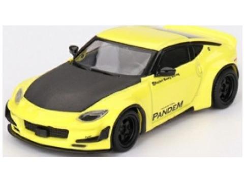 Nissan Z Pandem Ikazuchi Yellow (LHD) 1:64 Scale MINI GT Diecast Model