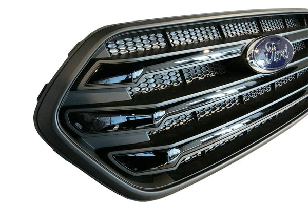 For Ford Transit Custom Front Grille – OEM Style, New Shape, Matte Black Base – Pre-Painted & Ready to Install