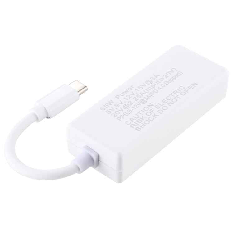 65W 5 Pin MagSafe Series to USB-C / Type-C Converter for MacBook (White)