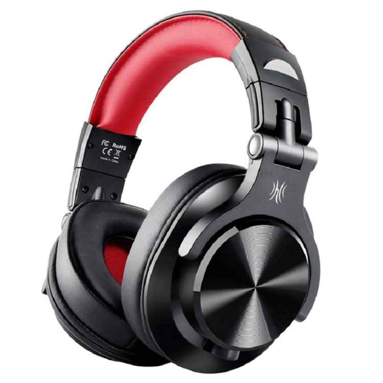 OneOdio A71 Head-mounted Noise Reduction Wired Headphone with Microphone(Red Black)