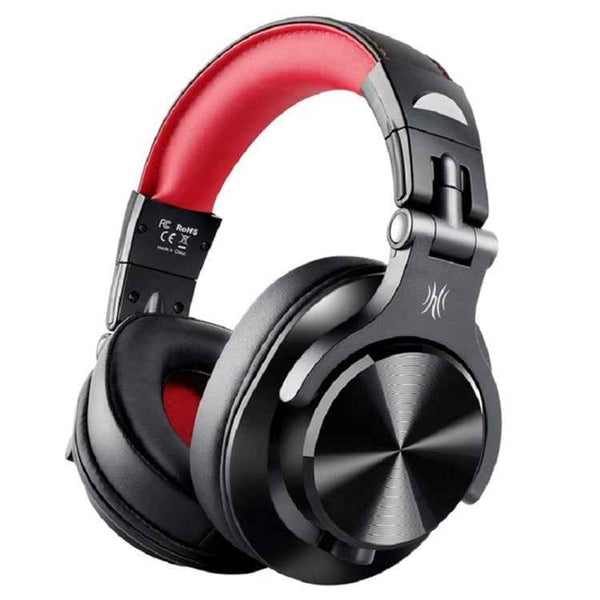 OneOdio A71 Head-mounted Noise Reduction Wired Headphone with Microphone(Red Black)