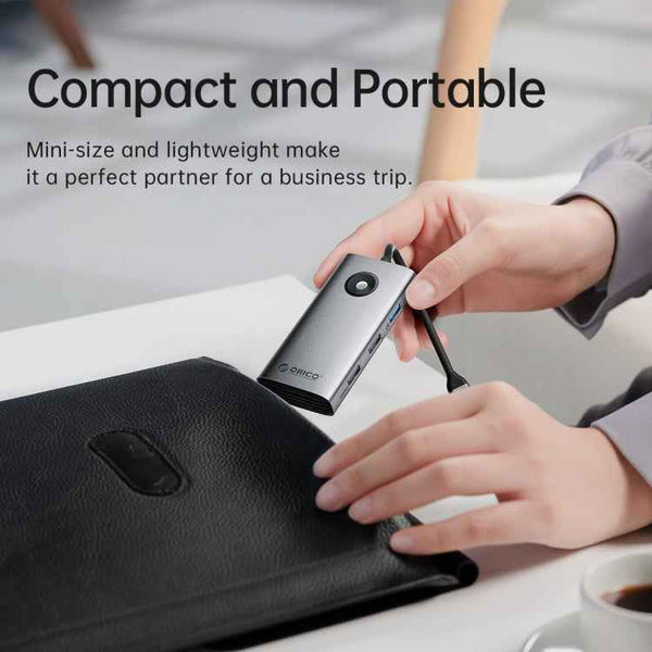 ORICO PW11-5P Type-C / USB-C 5-in-1 5Gbps Multifunction Docking Station(Silver)