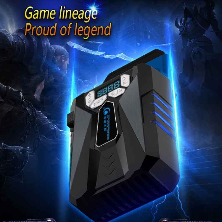 Ice Troll 5 COOLCOLD Portable Laptop Cooling Fan Air Cooler Speed Adjustable High Performance Notebook Fan Cooler Controller(Black)