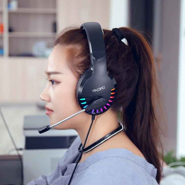YINDIAO Q2 Head-mounted Wired Gaming Headset with Microphone, Version: Dual 3.5mm + USB, Q2 Dual 3.5mm + USB(White)
