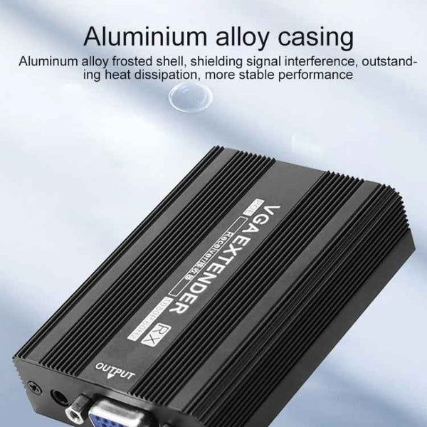 Measy VGA1815 VGA Extender Transmitter and Receiver Converter, POE Single Power Supply, Transmission Distance: 150m(US Plug)