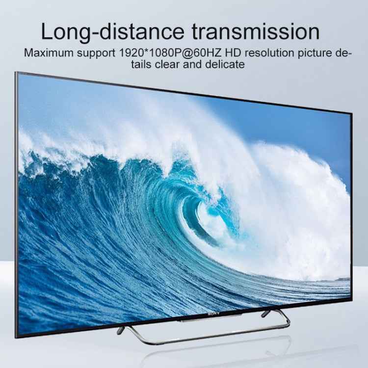 Measy VGA1815 VGA Extender Transmitter and Receiver Converter, POE Single Power Supply, Transmission Distance: 150m(US Plug)