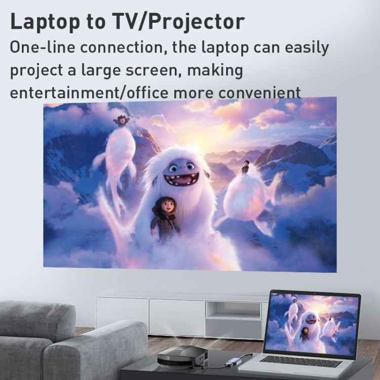 BYL-2006A USB-C/Type-C to HDTV 4K Converter Cable (Silver)