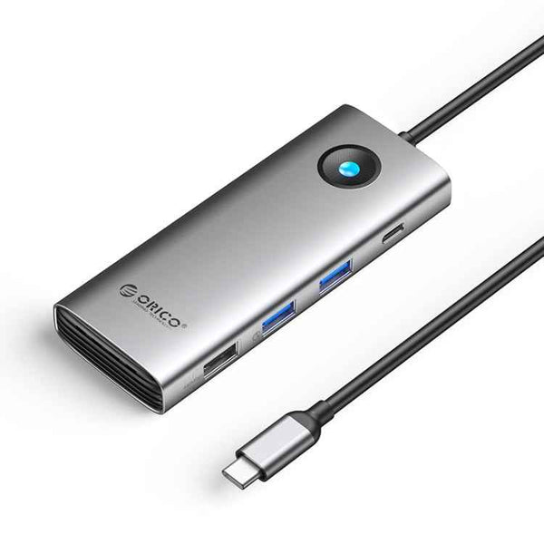 ORICO PW11-8PC Type-C / USB-C 8-in-1 5Gbps Multifunction Docking Station(Dark Gray)