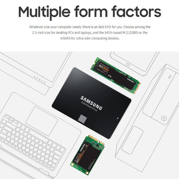 Original Samsung 860 EVO 500GB M.2 SATAIII Solid State Drive