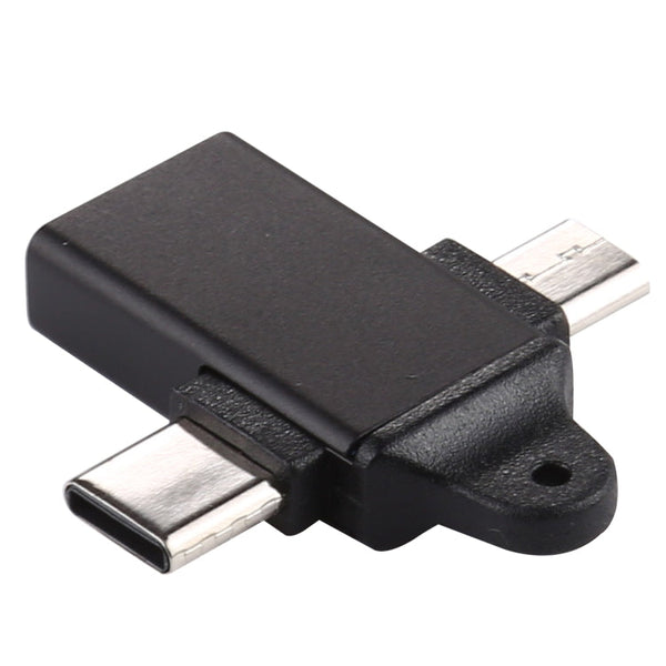 USB 3.0 Female to Type-C / USB-C Male + Micro Male Aluminium Alloy Adapter