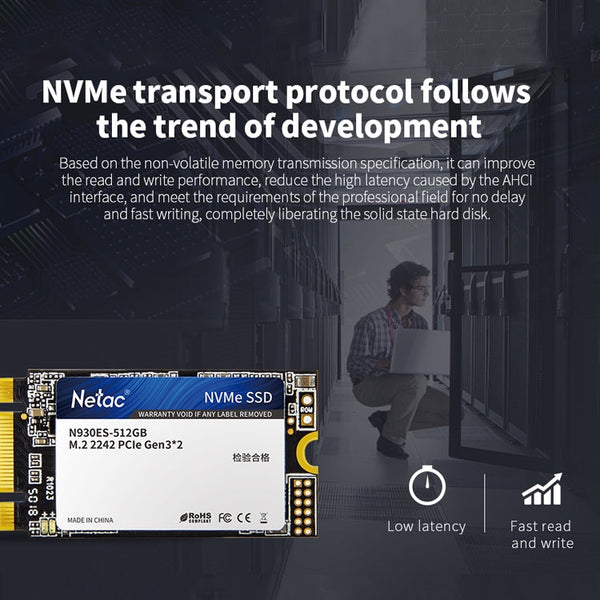 Netac N930ES 512GB M.2 2242 PCIe Gen3x2 Solid State Drive
