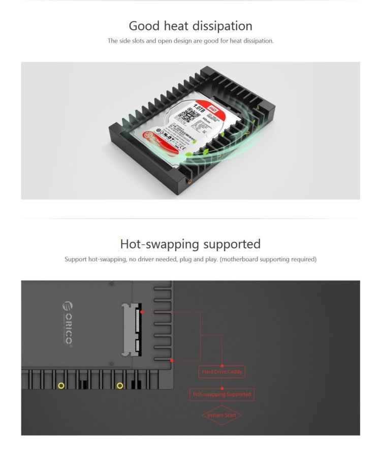 ORICO 1125SS SATA 3.0 Fast Transfer Speed 2.5 to 3.5 inch Hard Drive Caddy / Convertor Enclosure