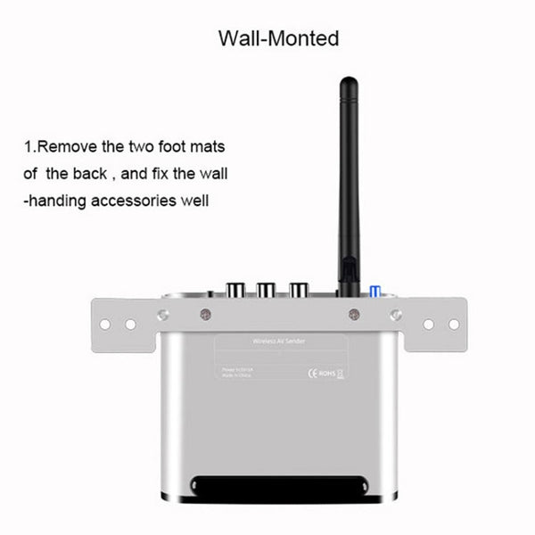 Measy AV220 2.4GHz Wireless Audio / Video Transmitter and Receiver, Transmission Distance: 200m, UK Plug, AV220 Silver