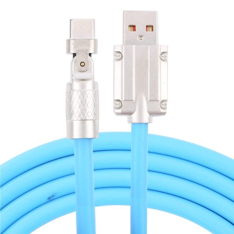 Mech Series 6A 120W USB to Type-C 180-degree Metal Plug Fast Charging Cable, Length: 1.2m