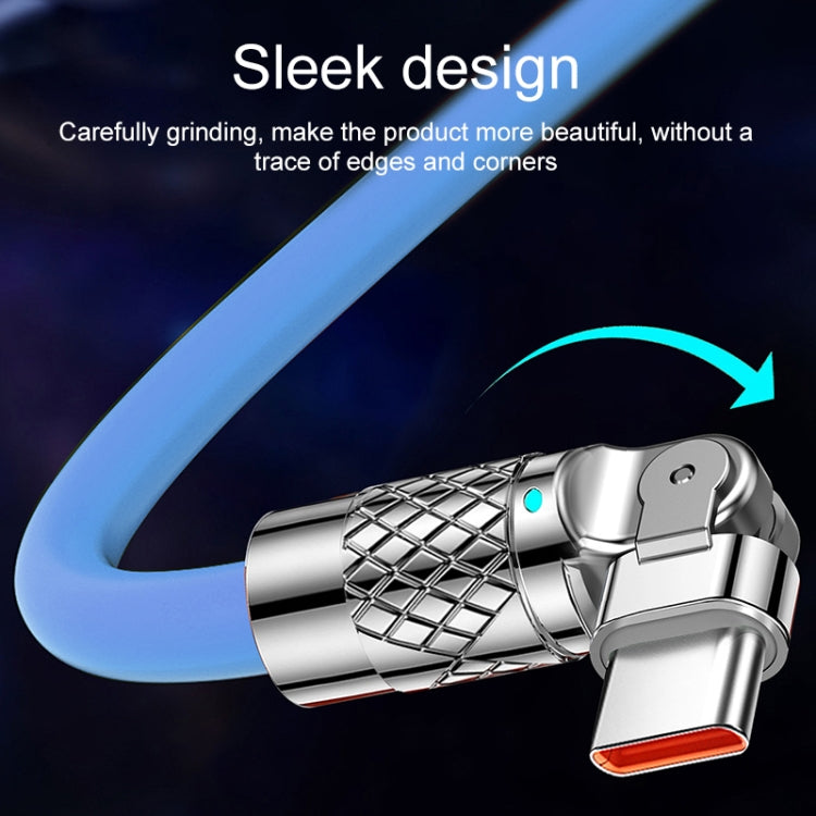 Mech Series 6A 120W USB to Type-C 180-degree Metal Plug Fast Charging Cable, Length: 1.2m