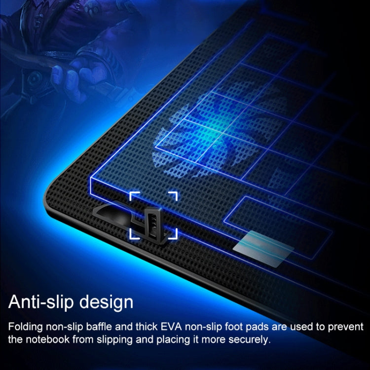 ICE COOREL Notebook Computer Base Silent Six-fan Cooling Holder Heat Sink, Style: Ordinary, Style: Ordinary