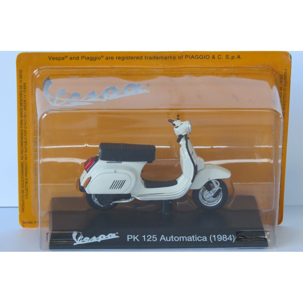 Vespa PK 125 S Automatica 1984 white 1:18 Scale Diecast Model