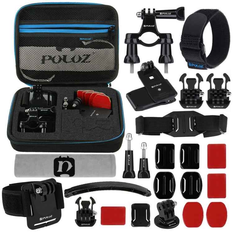 PULUZ 24-in-1 Bike Mount Accessory Kit with EVA Case for Action Cameras