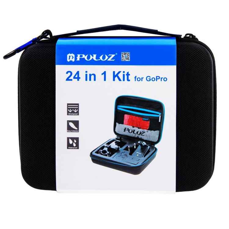 PULUZ 24-in-1 Bike Mount Accessory Kit with EVA Case for Action Cameras