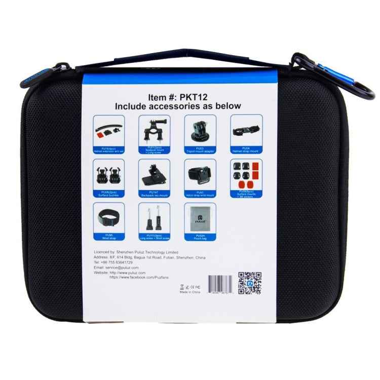 PULUZ 24-in-1 Bike Mount Accessory Kit with EVA Case for Action Cameras