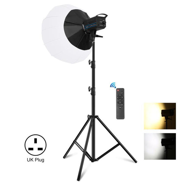 PULUZ 220V 120W Studio Video Light + 2.8m Light Holder + 65cm Foldable Lantern Softbox Photography Kit