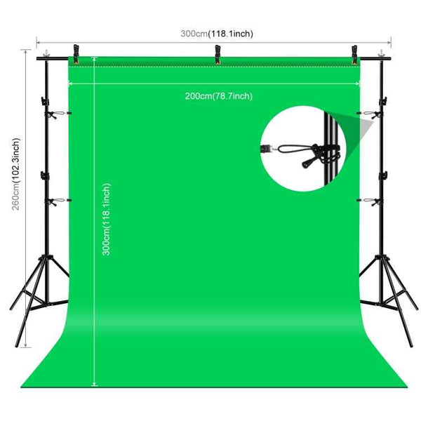 PULUZ LED Light Studio Softbox Photography Kit with Background & Reflective & Tripod Mount & Sandbags(EU Plug)