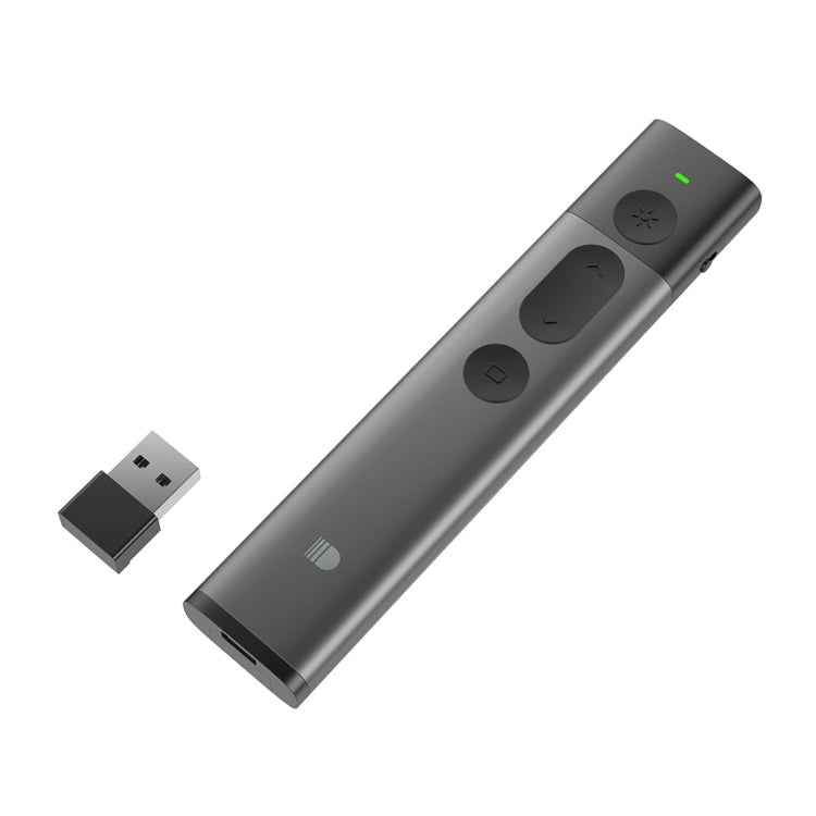 Doosl DSIT032 2.4GHz Wireless Presenter PowerPoint Clicker Representation Remote Control Green Laser Pointer, Control Distance: 100m
