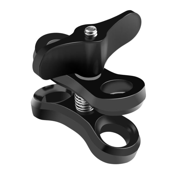 PULUZ Ball Clamp Close Hole Diving Camera Bracket CNC Aluminum Spring Flashlight Clamp for Diving Underwater Photography System