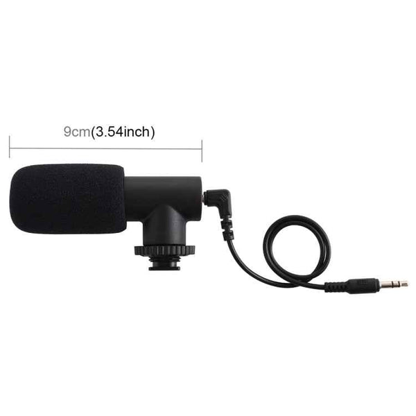 PULUZ 3.5mm Audio Stereo Recording Vlogging Professional Interview Microphone for DSLR & DV Camcorder, Smartphones