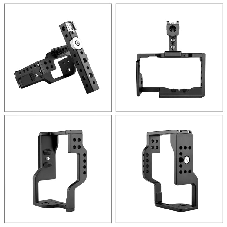 PULUZ Video Camera Cage Stabilizer with Handle for Sony A6600 / ILCE-6600