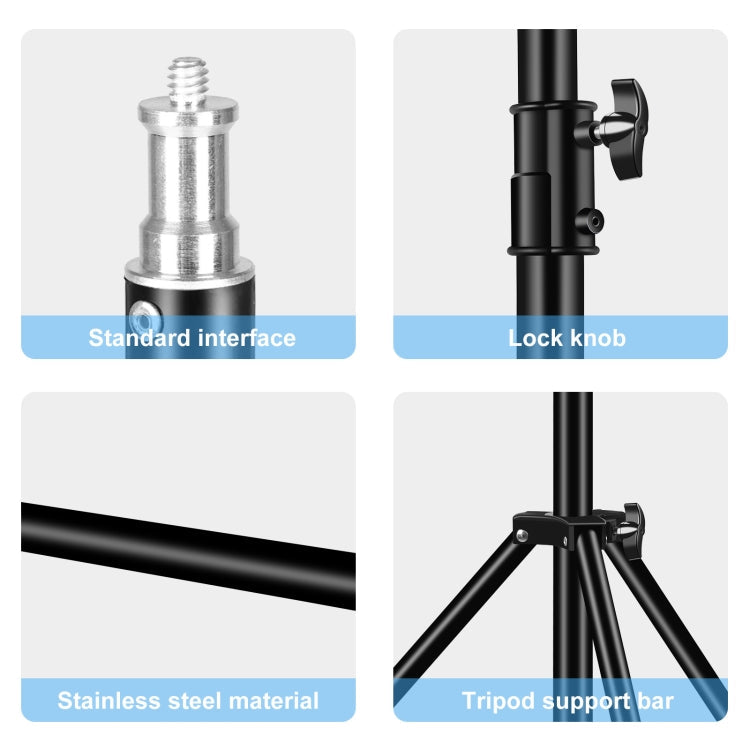 PULUZ 2.8m Height Foldable 3 Sections Tripod Mount Light Holder for Photography Video Light / Backdrop Light