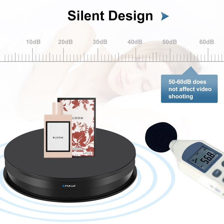PULUZ 30cm Adjusting Speed Rotating Turntable Display Stand, Load 10-15kg, US Plug
