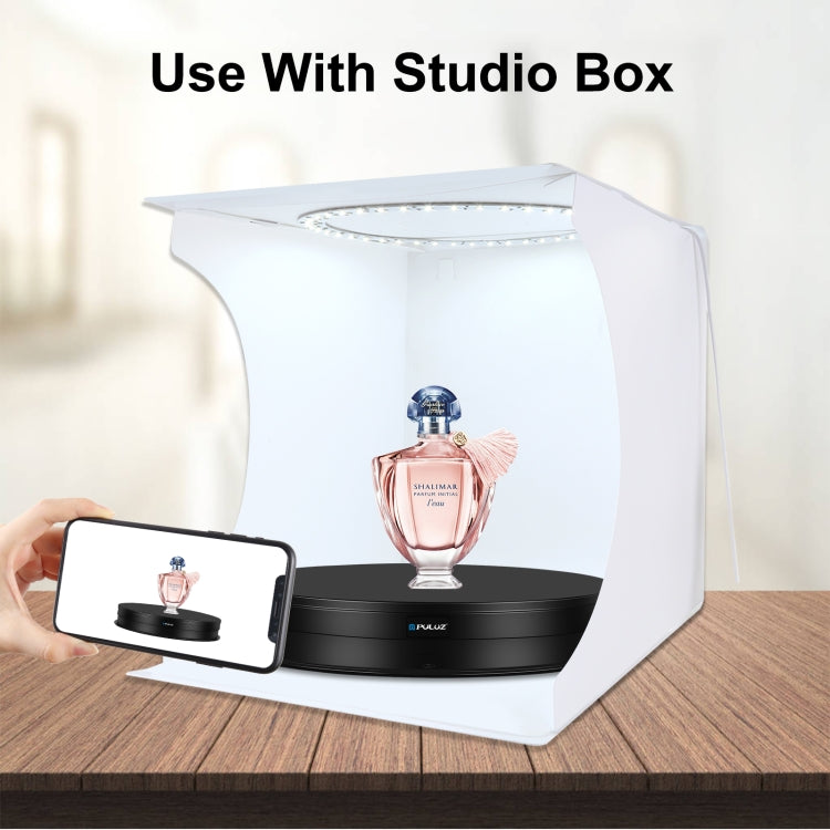 PULUZ 30cm Adjusting Speed Rotating Turntable Display Stand, Load 10-15kg, US Plug